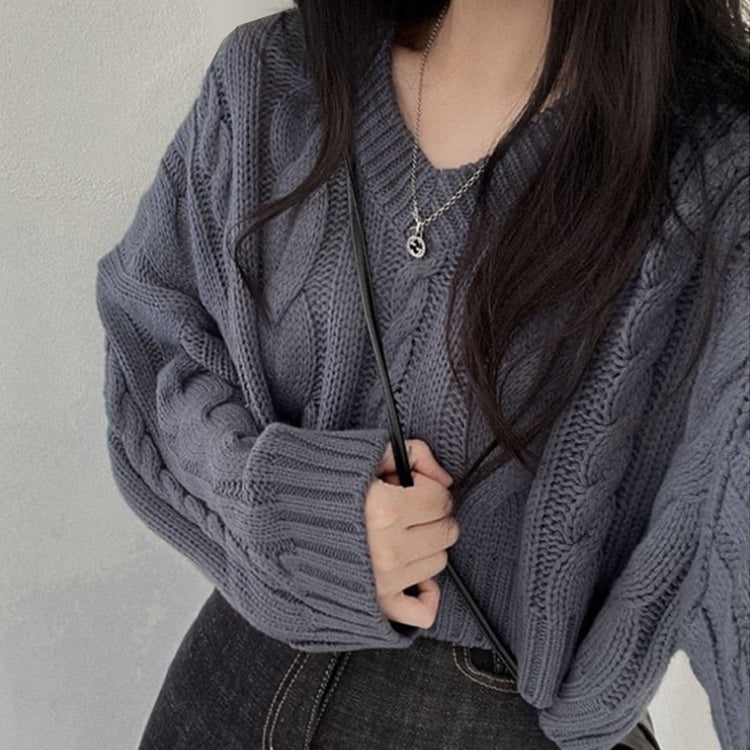 ニット 長袖ニット Vネックニット ヴィンテージニットセーター セーター