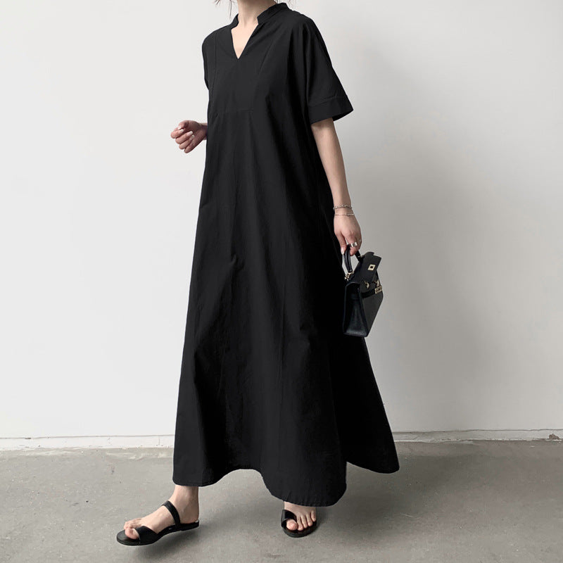 綿麻プルオーバーシャツワンピース レディース 半袖シャツ ゆったり トップス 夏服