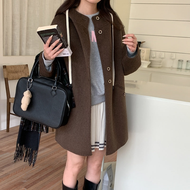 ウール混紡コート ウールコート ミディアムコート コート アウター ジャケット