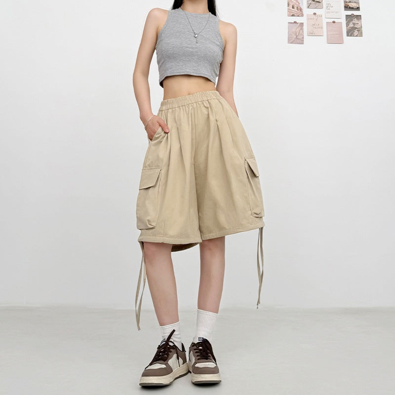 ワイドパンツ ハーフパンツ ショート レディース カーゴパンツ おしゃれ きれいめ
