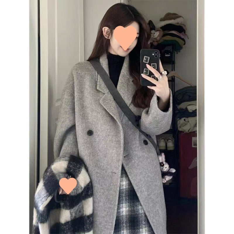 ラシャコート 長袖 レディース チェスターコート ロングコート 襟付き 普段着 レトロ