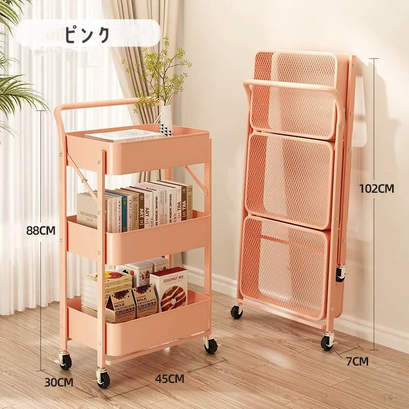 移動式収納ワゴン キッチンワゴン 収納ワゴン バスケットワゴン 収納カート