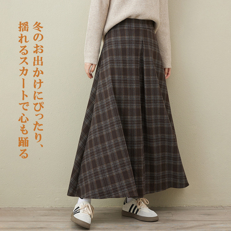 ロングスカート チェック柄スカート フリルスカート スカート ボトムス