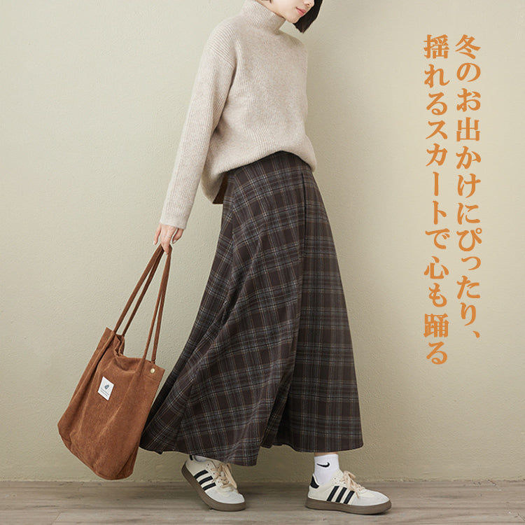ロングスカート チェック柄スカート フリルスカート スカート ボトムス
