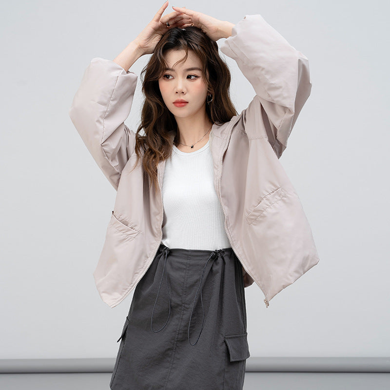 マウンテンパーカー レディース ショート丈 ジャケット UVパーカー フード付き