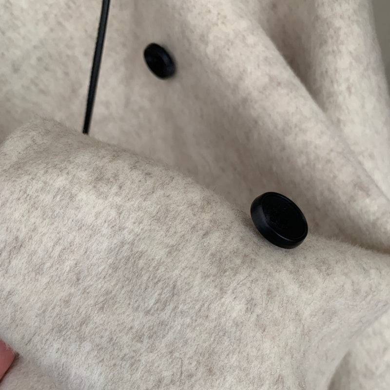 ダブルフェイスウールコート ショートコート ウールコート コート アウター