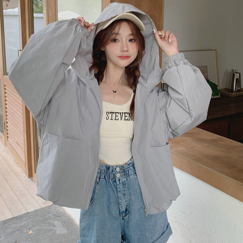 マウンテンパーカー レディース ショート丈 ジャケット UVパーカー フード付き