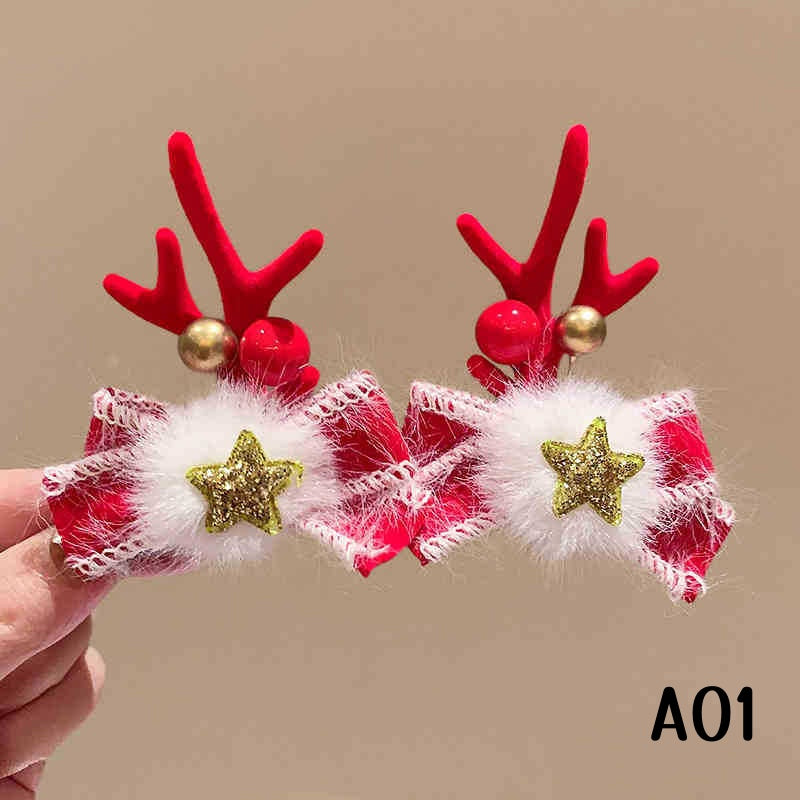 クリスマスヘアアクセサリー ヘアアクセサリー ヘアクリップ ヘアピン 髪飾り 3点セット