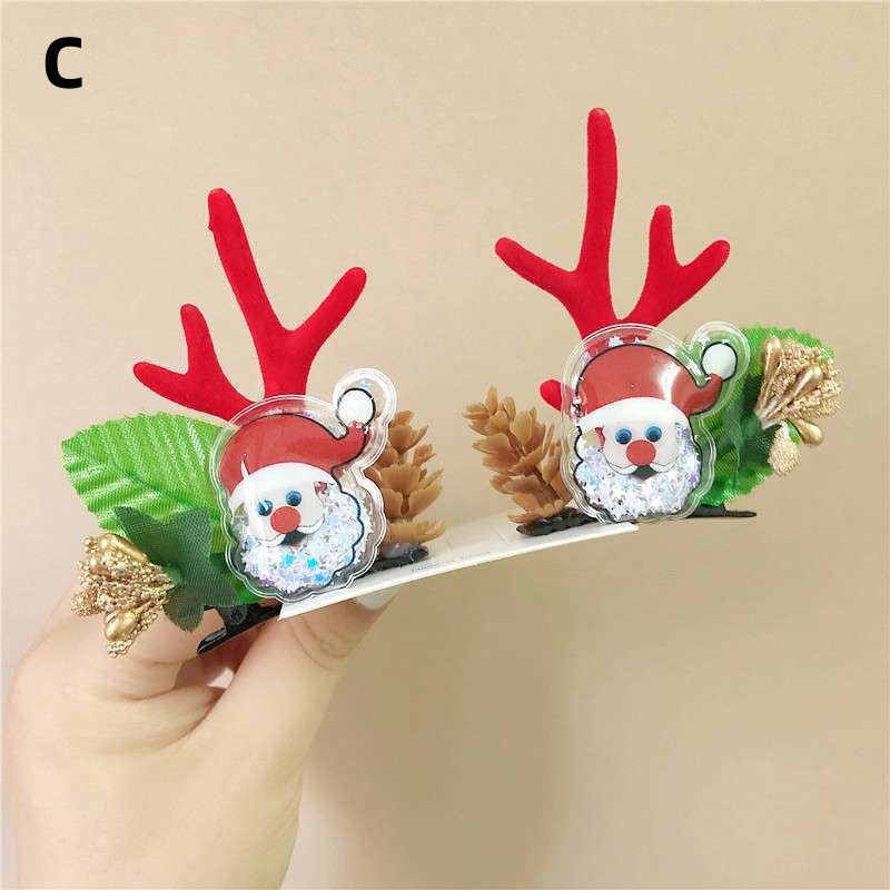 クリスマス ヘアアクセサリー カチューシャ  鹿の角 松かさ 頭飾り 髪留め 小物 髪飾り