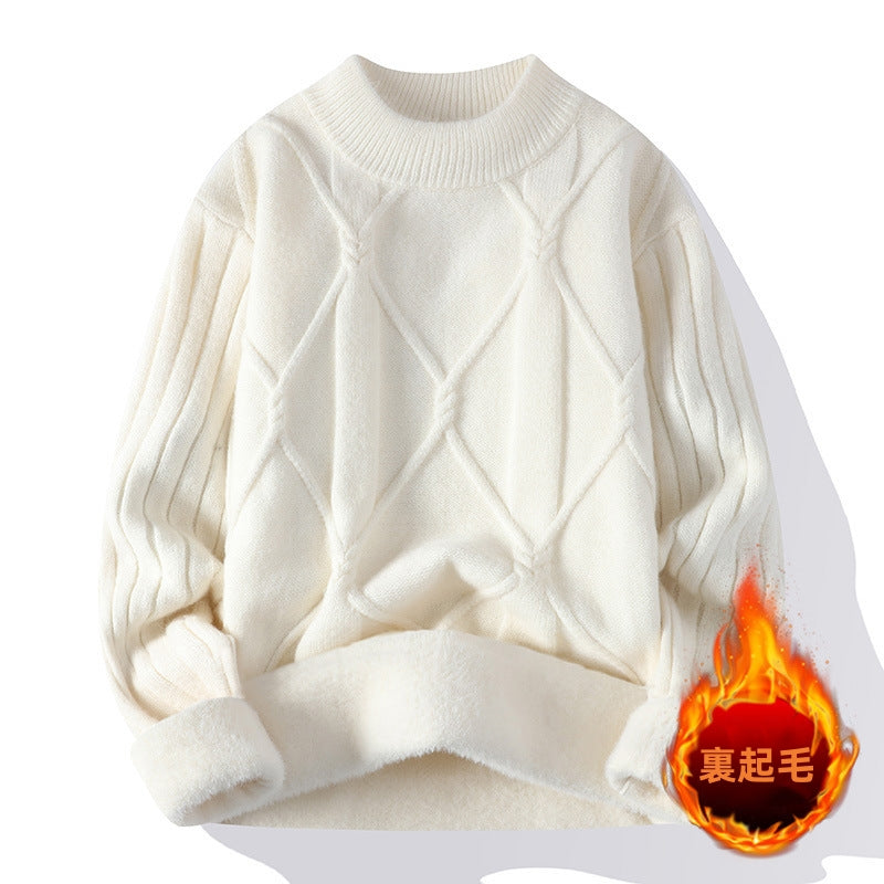 セーター ニット 裏起毛 セーター メンズ メンズニット メンズセーター ケーブルニット