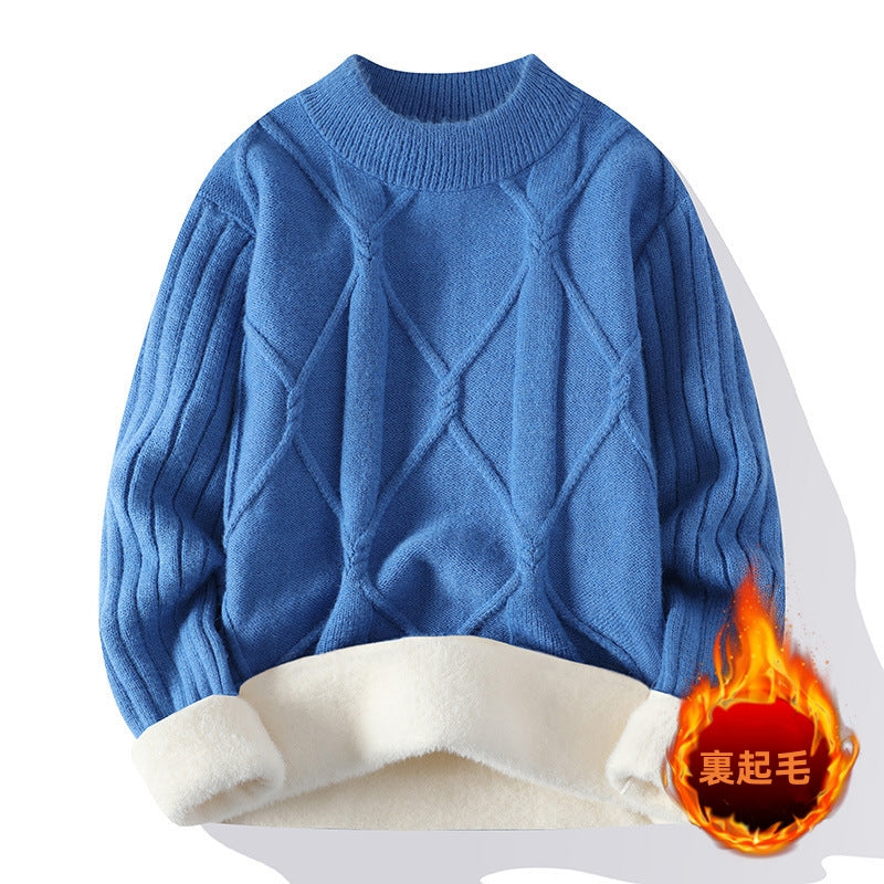 セーター ニット 裏起毛 セーター メンズ メンズニット メンズセーター ケーブルニット