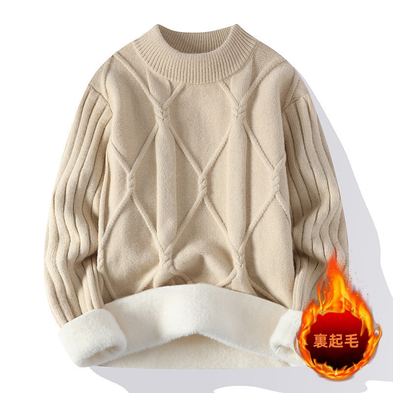 セーター ニット 裏起毛 セーター メンズ メンズニット メンズセーター ケーブルニット