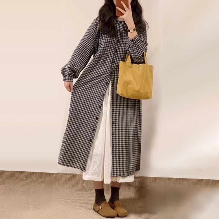 シャツワンピース   ロングワンピース  ワンピース  体型カバー