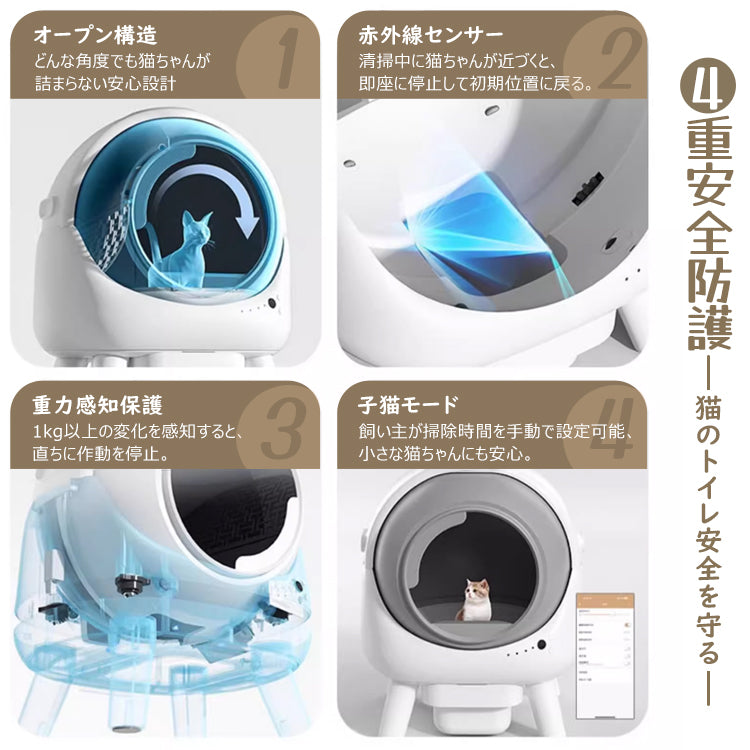 自動猫トイレ 全自動猫トイレ 自動ネコトイレ 猫用自動トイレ 猫トイレ 猫用品