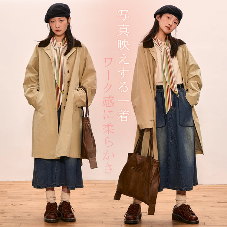 トレンチコート スプリングコート コート アウター ジャケット ブルゾン レディース