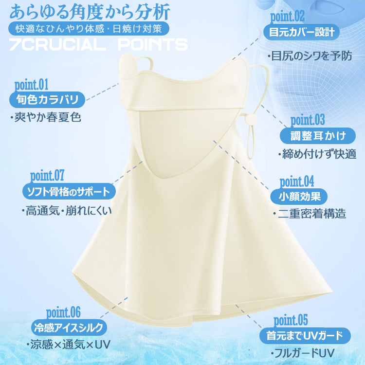 フェイスカバー フェイスマスク ネックカバー ネックガード UVカットマスク