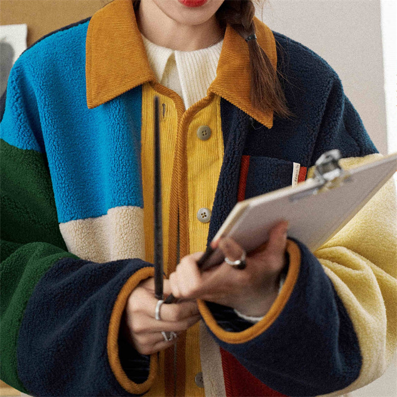 ボア ジャケット ラムウールコート レディース ショート丈 フリース ふんわり カーディガン