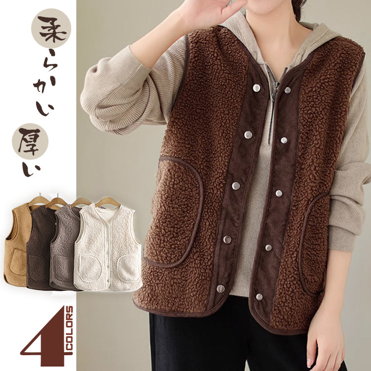 ベスト ジレ フェイクファーベスト カジュアルベスト ファーベスト ジャケット トップス