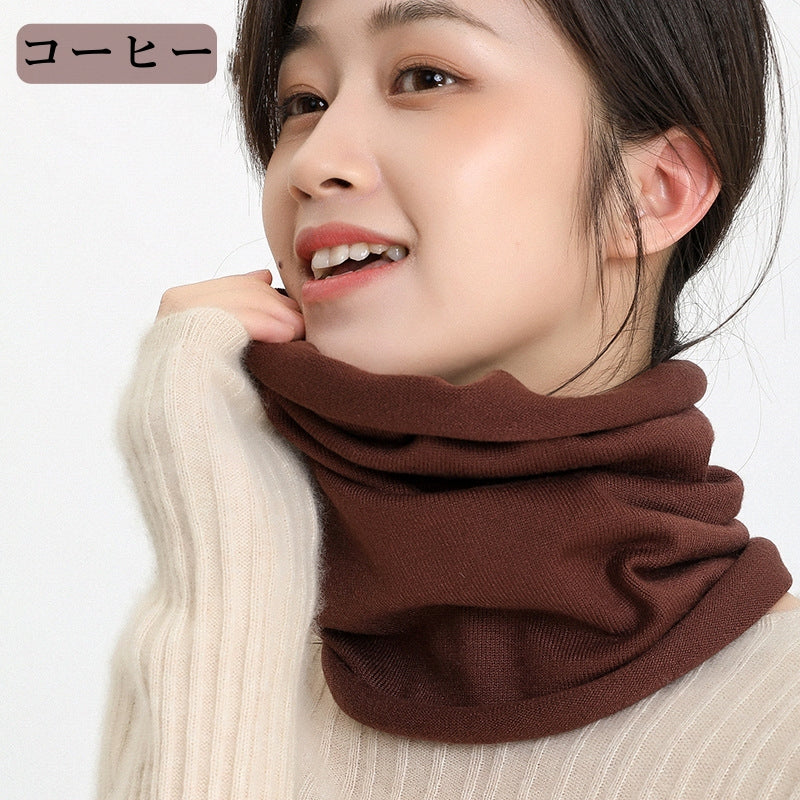 ネックウォーマー リブ編み スヌード マフラー 防寒 レディース メンズ キッズ リブ 温かい