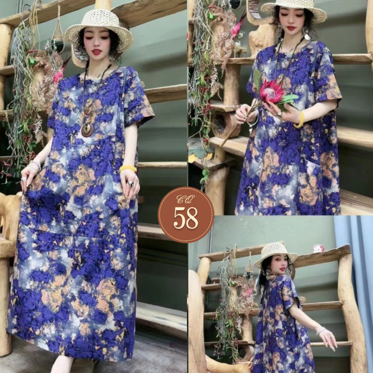 ワンピース   花柄ワンピース  リゾートワンピース  サマードレス ロング