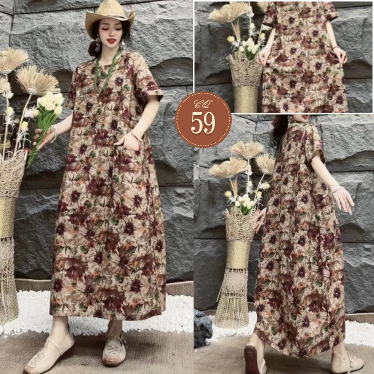 ワンピース   花柄ワンピース  リゾートワンピース  サマードレス ロング