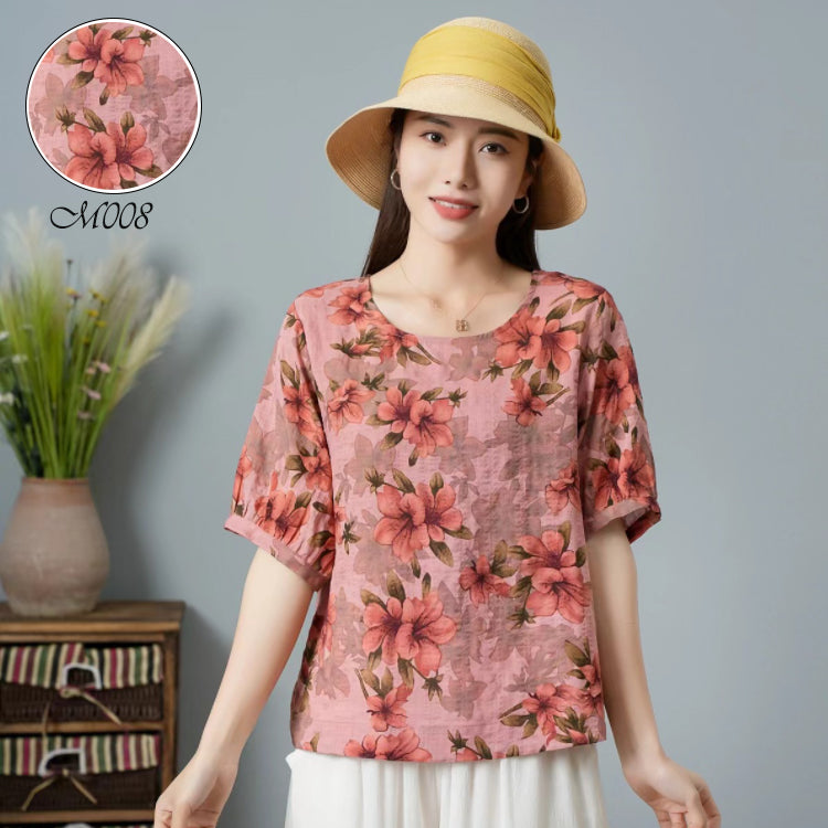 レディースTシャツ  カットソー  柄Tシャツ  プルオーバー Tシャツ