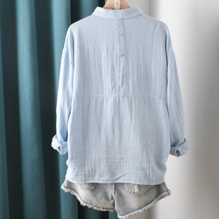 シャツ ブラウス オブロングシャツ トップス レディース 長袖 コットン