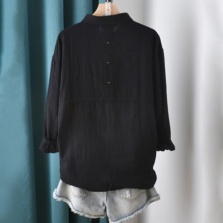 シャツ ブラウス オブロングシャツ トップス レディース 長袖 コットン