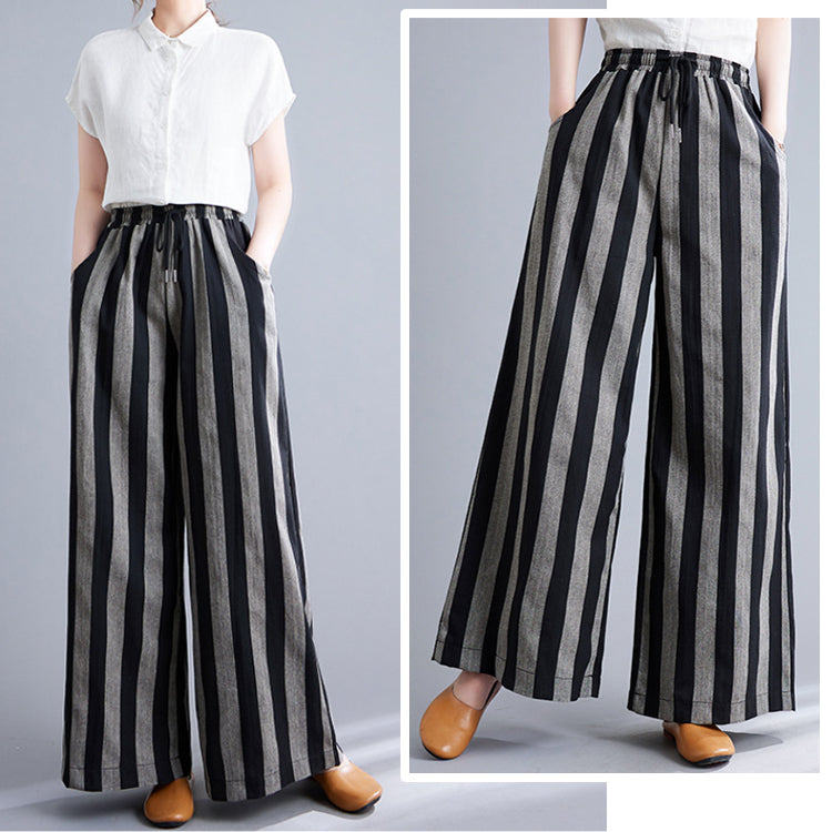 ワイドパンツ ロンドンストライプ サルエルパンツ ビッグシルエットパンツ ビッグパンツ