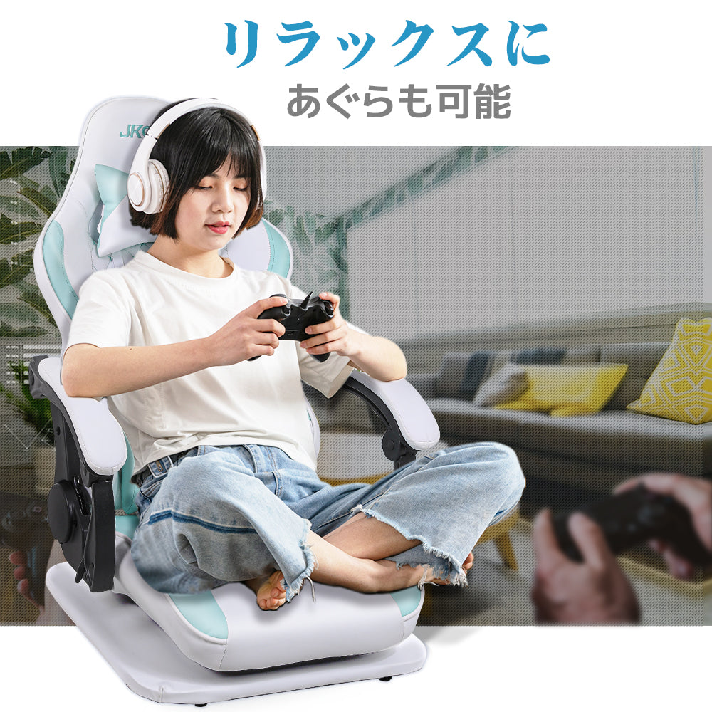 \ 特価中/ 当日発送 送料無料 ゲーミングチェア パソコンチェア 座椅子 ゲーミング座椅子 通気性 振動機能 ゲーム用チェア リクライニング ハイバック ヘッドレスト ランバーサポート ひじ掛け付き PUレザー 腰痛 スタイリッシュ感 ウレタン座面 人間工学