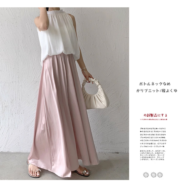 レディースパンツ   ワイドパンツ  ガウチョパンツ   サテンワイドパンツ