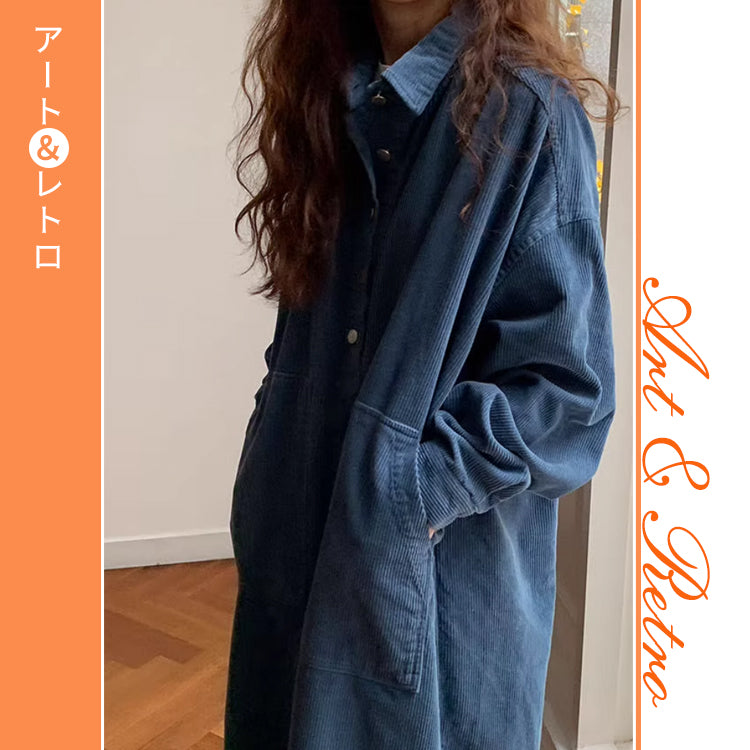 ワンピース シャツワンピース コーデュロイワンピース ロングワンピース レディース