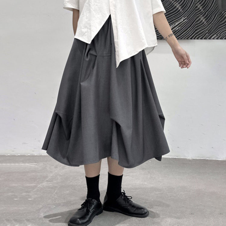 スカート 個性派スカート Aラインスカート タックスカート