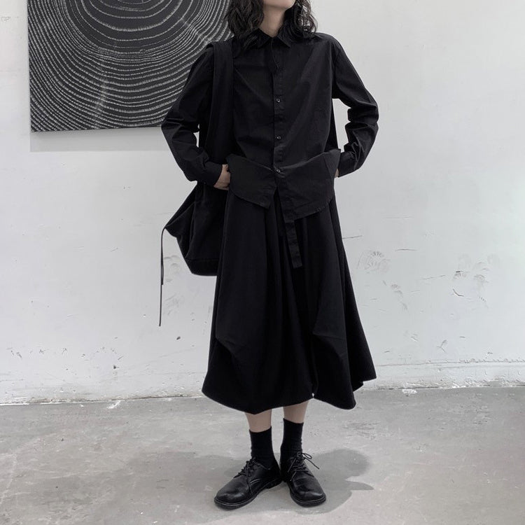 スカート 個性派スカート Aラインスカート タックスカート