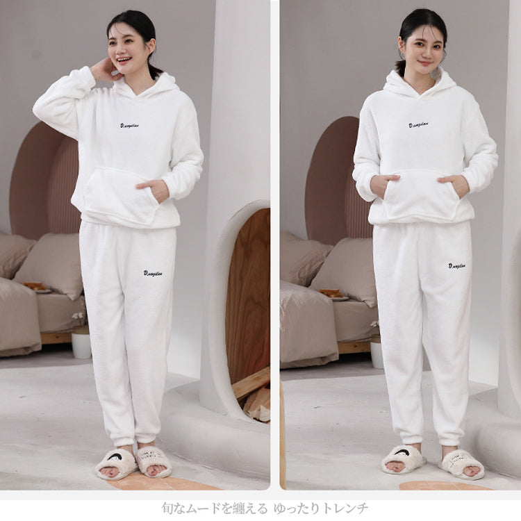 パジャマ ルームウェア ナイトウェア 上下セット サンゴフリースパジャマ