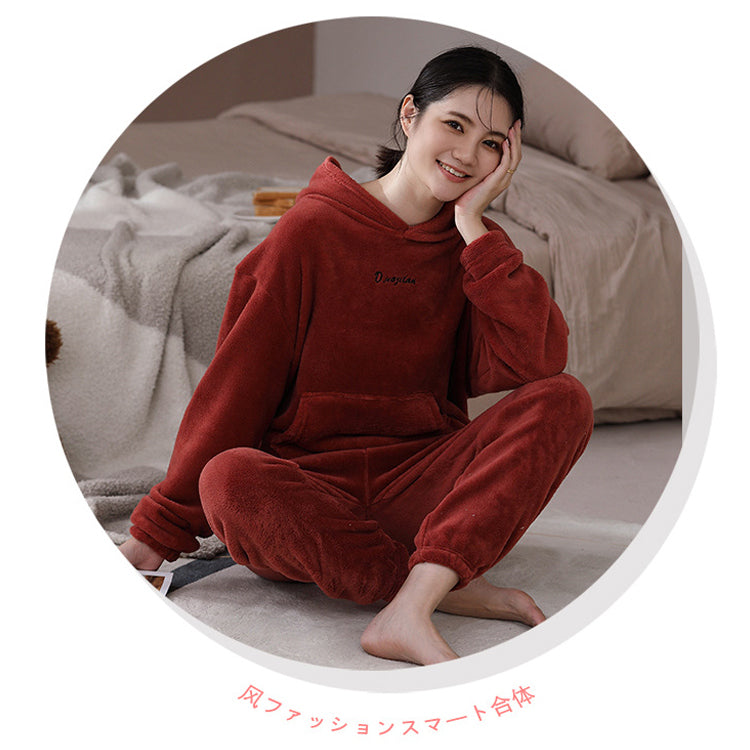 パジャマ ルームウェア ナイトウェア 上下セット サンゴフリースパジャマ