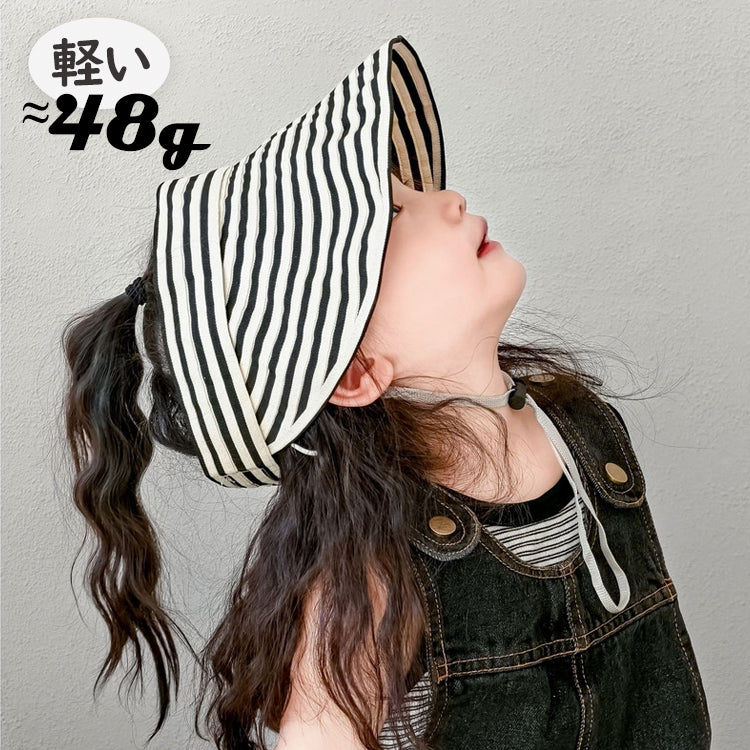 サンバイザー サンハット UVカット帽子 日よけ帽子 親子ペア帽子 レディース キッズ