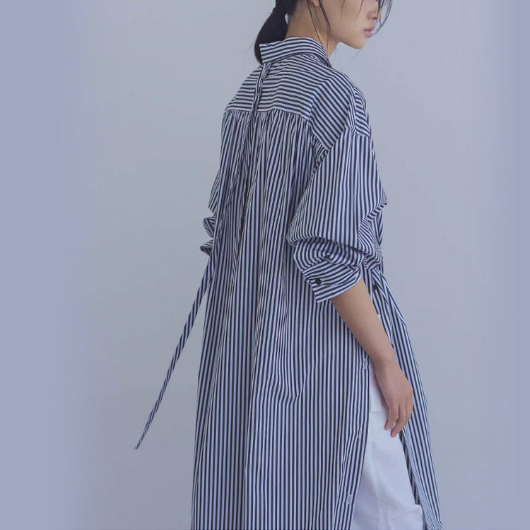 リラックスストライプシャツ  ストライプシャツ  ロングシャツ  シャツワンピ