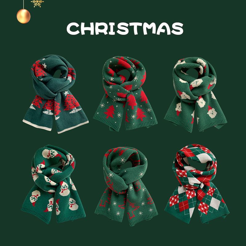 クリスマスマフラー レディース クリスマスプレゼント マフラー 170x30cm クリスマス