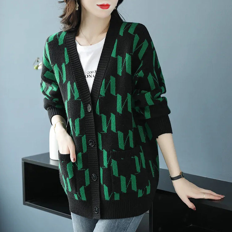 ニット ニットパーカー セーター カラーブロックセーター アウター