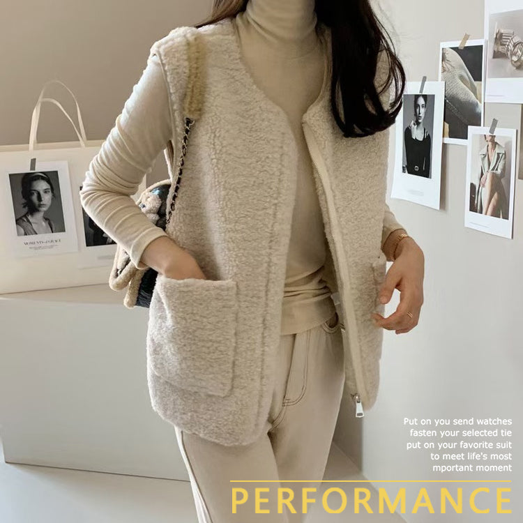 ベスト フェイクファーベスト ファーベスト ラムファーベスト ジャケット ブルゾン