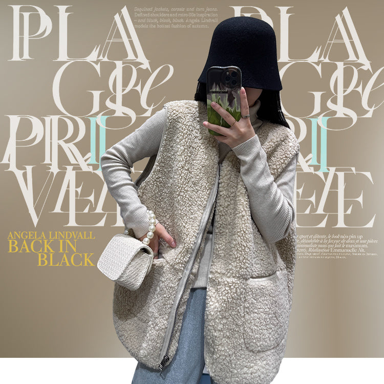 ベスト フェイクファーベスト ファーベスト ラムファーベスト ジャケット ブルゾン