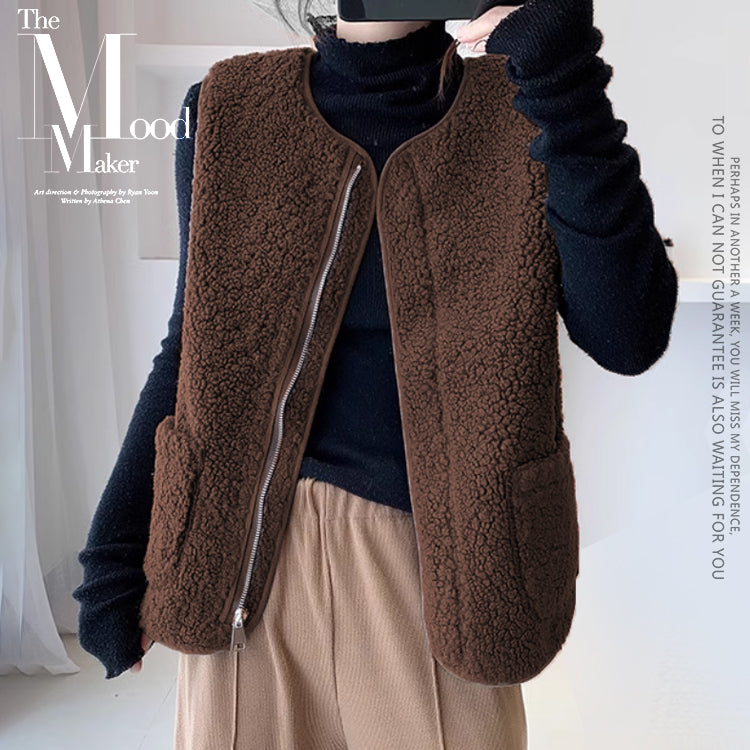 ベスト フェイクファーベスト ファーベスト ラムファーベスト ジャケット ブルゾン