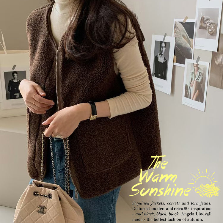 ベスト フェイクファーベスト ファーベスト ラムファーベスト ジャケット ブルゾン