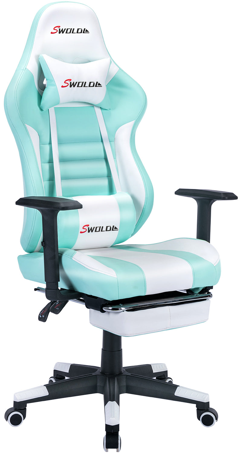 マラソン ゲーミングチェア ファブリック ゲームチェア デスクチェア パソコンチェア オフィスチェア オットマン付き オフィスチェア 腰痛対策