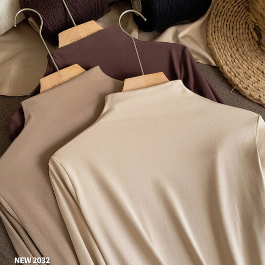 トップス カシミアタッチニット カットソー ロンT レディース ストレッチ プチハイネック