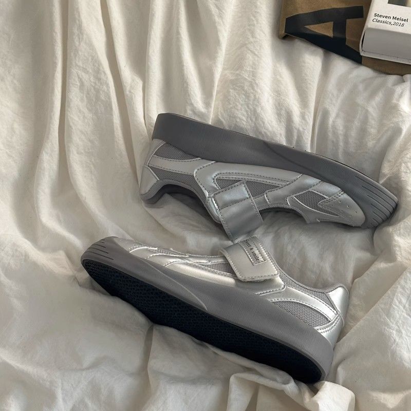 スニーカー メリージェーン マジックテープ シューズ レディース 夏用 通気性 メッシュ