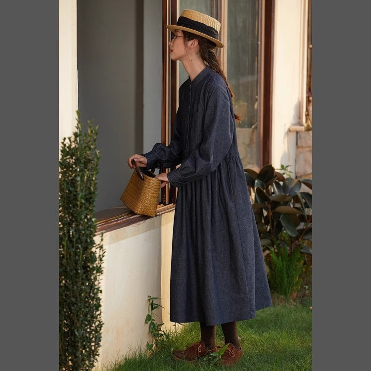 デニムワンピース ワンピース レディース 長袖 スプリングドレス 春服 エレガント