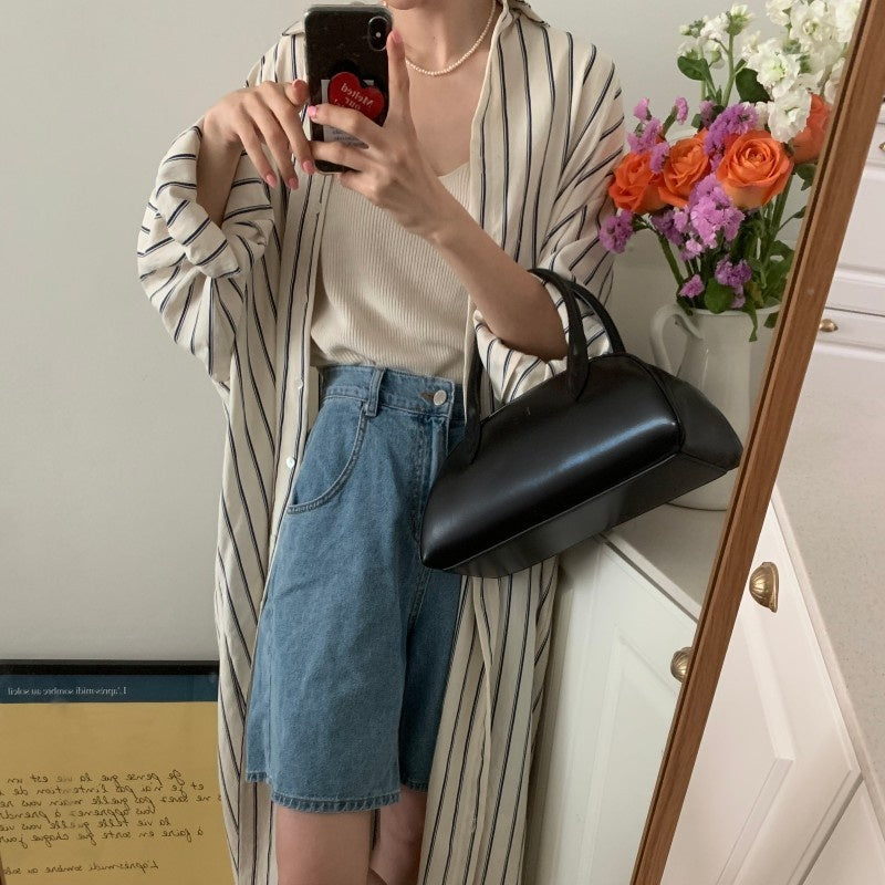 ストライプシャツ ブラウス ワンピース トップス レディース オーバーシャツ