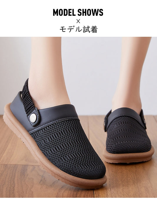 サボサンダル ミュール シンプル フラットシューズ ぺたんこ 包頭 スリッポン